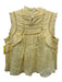 Sea New York Size Large Yellow Ramie Sleeveless Pleated Top Yellow / Large