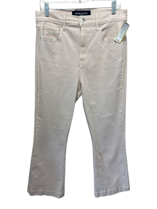 Veronica Beard Jeans Size 30 Pale Pink Cotton Denim High Rise Flare Jeans Pale Pink / 30