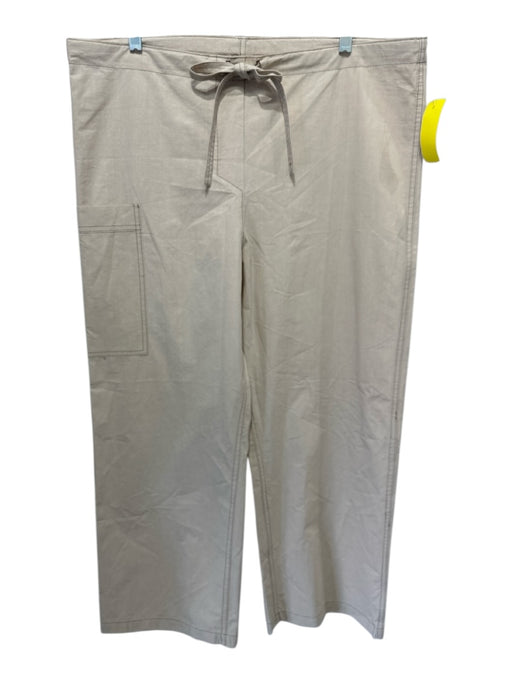The Little Project Size Large Beige Cotton High Rise Drawstring Waist Pants Beige / Large