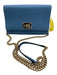 Salvatore Ferragamo Light Blue Grain Leather Flap Turn Lock Chain Strap flap Bag Light Blue / Small