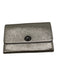 Coach Silver Gold Leather Flap Turn Lock Gunmetal Hardware Chain Strap Bag Silver Gold / Small