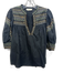 Ulla Johnson Size 10 Black, Yellow & Green Cotton Short Balloon Sleeve Boxy Top Black, Yellow & Green / 10