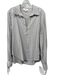 Nation Size M Brown & White Viscose Blend Seersucker Vertical Stripes V Neck Top Brown & White / M