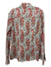 Etro Size 46 White & Multi Cotton Blend floral print Button Up Top White & Multi / 46