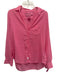 Frank & Eileen Size S Bright Pink Cotton Collar Button Long Sleeve Top Bright Pink / S