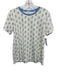 Lake Size L White, Blue, Green Pima Cotton Floral Trim Top White, Blue, Green / L