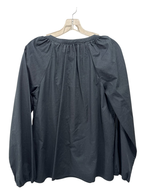 Lilly Pulitzer Size M Black & Pink Cotton Split V Neck Beaded Top Black & Pink / M