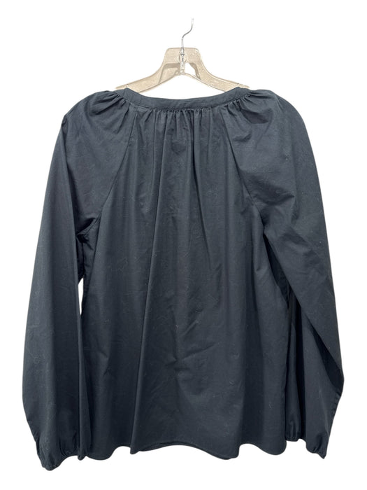 Lilly Pulitzer Size M Black & Pink Cotton Split V Neck Beaded Top Black & Pink / M