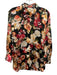 L'agence Size XL Black Multi Silk Flora & Fauna 3/4 Sleeve Top Black Multi / XL