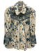 Tuckernuck Size XXL Beige & Multi Cotton 1/4 Button Floral Smocked Top Beige & Multi / XXL