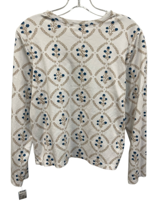 Lake Size M White multi Prima Cotton Printed Long Sleeve Wide Neck Pants Set White multi / M