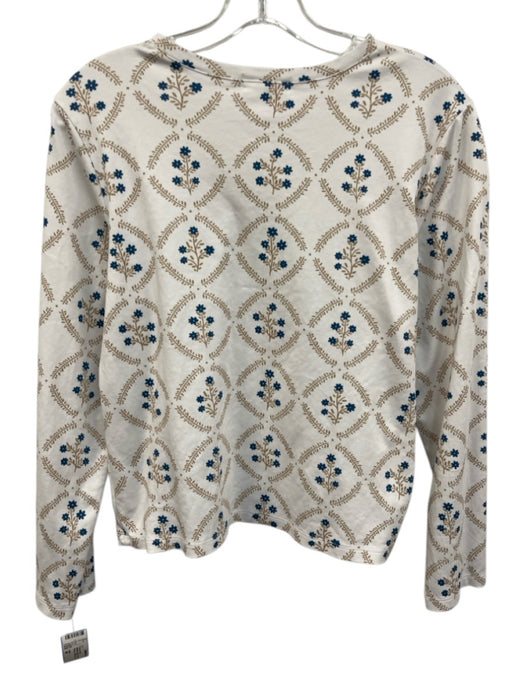 Lake Size M White multi Prima Cotton Printed Long Sleeve Wide Neck Pants Set White multi / M