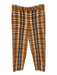 Comme des Garcons Size M Brown Multi Cotton Zip & Hook Closure Trouser Pants Brown Multi / M