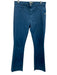 L'agence Size 32 Teal Cotton Blend Zip & Button Coated Frayed Hem Pants Teal / 32