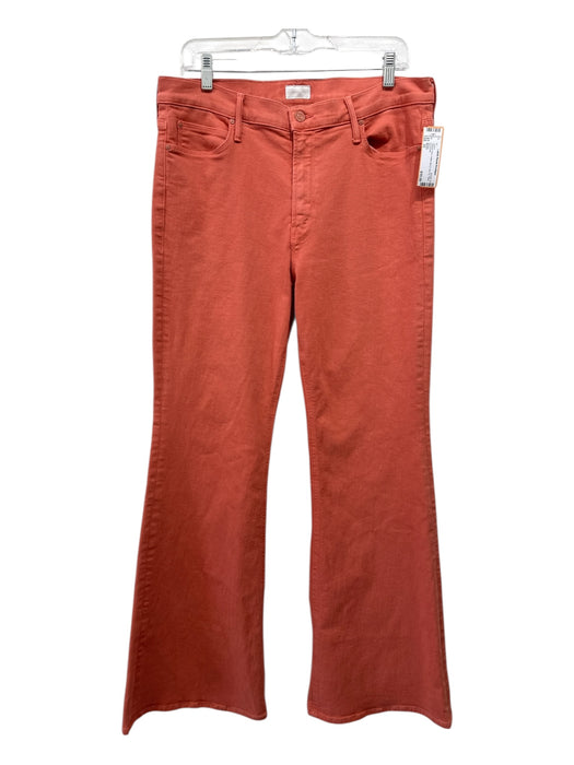 Mother Size 33 Salmon Pink Cotton Blend Zip Fly Flare Jeans Salmon Pink / 33