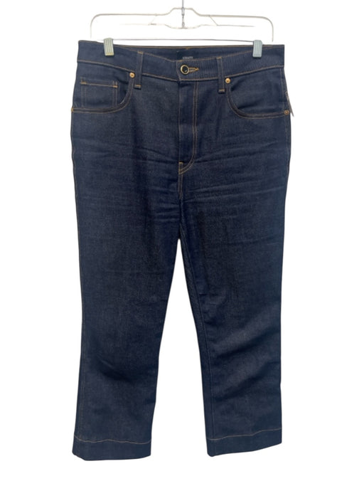 Khaite Size 30 Dark Wash Cotton Blend Zip & Button Contrast Stitch Jeans Dark Wash / 30