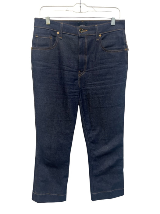 Khaite Size 30 Dark Wash Cotton Blend Zip & Button Contrast Stitch Jeans Dark Wash / 30