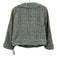 Ann Mashburn Size L Blue & Multi Polyester & Wool Tweed Open Front Jacket Blue & Multi / L