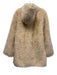 A.L.C. Size M Ivory Cream Faux Fur Hood Front Pockets Coat Ivory Cream / M