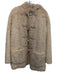 A.L.C. Size M Ivory Cream Faux Fur Hood Front Pockets Coat Ivory Cream / M