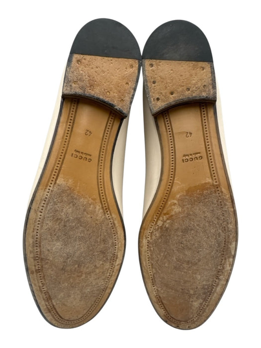 Gucci Shoe Size 42 Cream Leather Horsebit Convertible Loafers Cream / 42