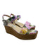 Jimmy Choo Shoe Size 41 Pink & Multi Canvas Espadrille Bejeweled Buckle Sandals Pink & Multi / 41