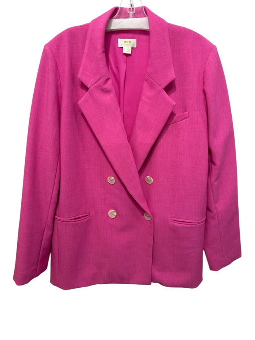 Maeve Size 10 Pink Polyester Blend Double Breasted Blazer Jacket Pink / 10