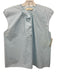 Stark X Size M Light Blue Cotton Cap Sleeve 1/2 Button Top Light Blue / M
