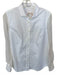 Brunello Cucinelli Size L White Cotton Blend Long Sheer Sleeves Button Down Top White / L