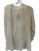 Eileen Fisher Size S Cream Cotton & Linen Chunky Knit Long Sleeve Sweater Cream / S