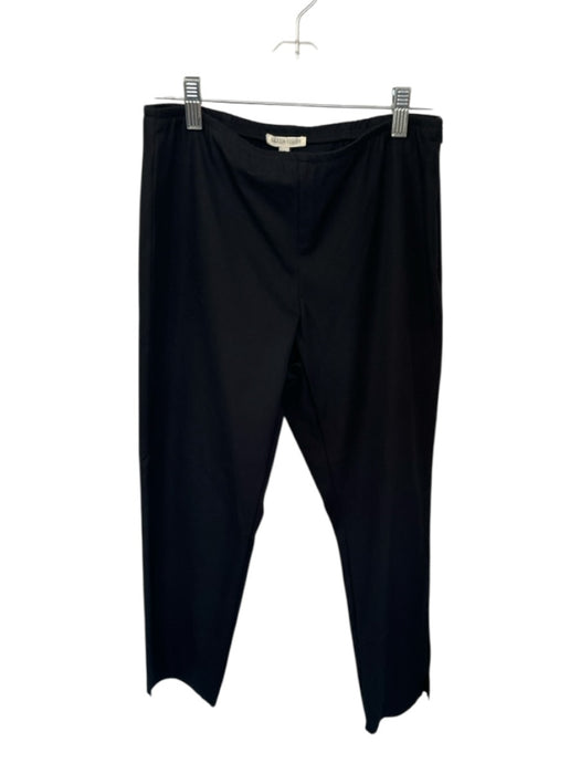 Eileen Fisher Size S Black Organic Cotton Blend Side Zip Straight Leg Pants Black / S