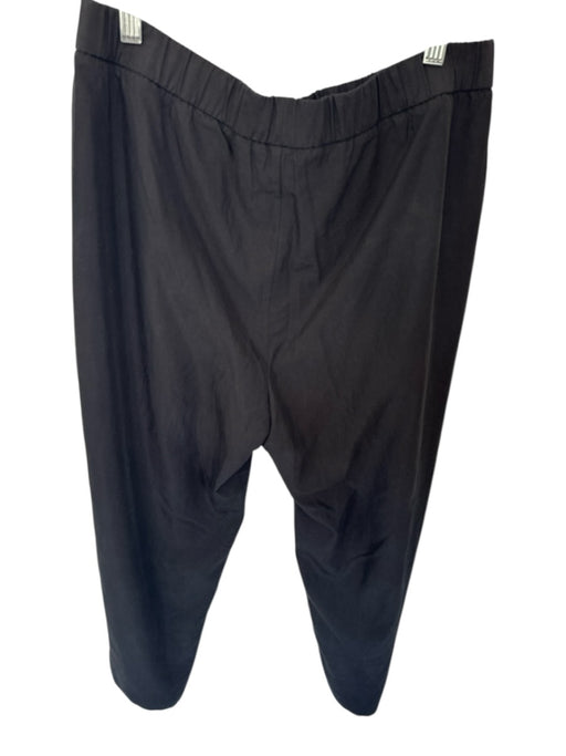Eileen Fisher Size S Black Tencel Blend Elastic Waist Straight Leg Pants Black / S
