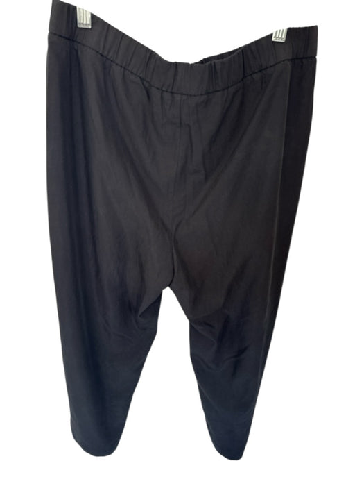 Eileen Fisher Size S Black Tencel Blend Elastic Waist Straight Leg Pants Black / S
