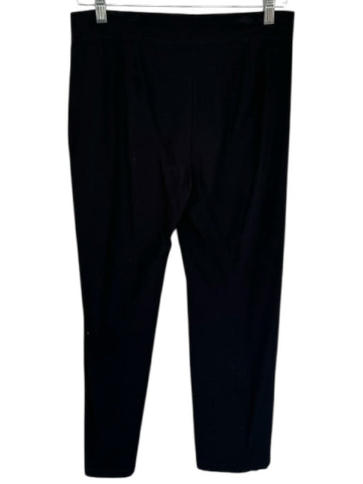 Eileen Fisher Size S Black Viscose Blend Elastic Waist Straight Leg Pants Black / S