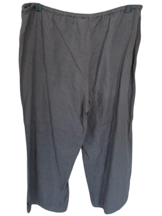 Eileen Fisher Size S Gray Linen Drawstring Wide Leg Pants Gray / S