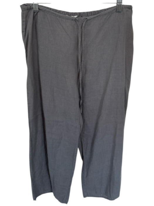 Eileen Fisher Size S Gray Linen Drawstring Wide Leg Pants Gray / S