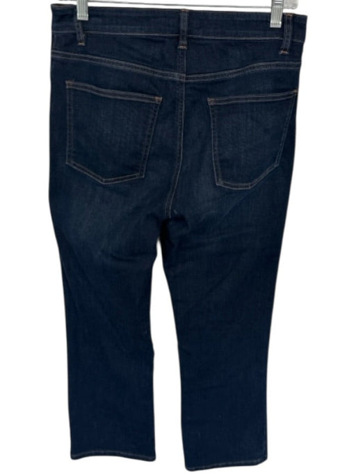 Eileen Fisher Size 6 Dark Wash Cotton Blend High Waist Straight Leg Jeans Dark Wash / 6