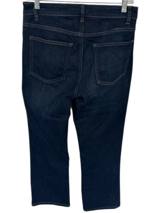 Eileen Fisher Size 6 Dark Wash Cotton Blend High Waist Straight Leg Jeans Dark Wash / 6
