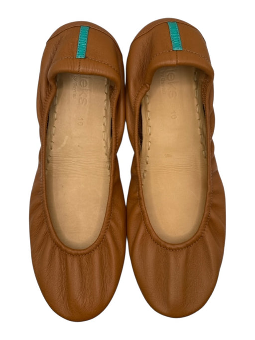 Tieks Shoe Size 10 Brown Leather Round Toe Ballet Flats Brown / 10