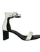 Rag & Bone Shoe Size 39 Black & White Leather Heel Back Zip Ankle Buckle Sandals Black & White / 39