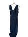 Black Halo Size 8 Navy Polyester Blend Cap Sleeve Cowl Neck Belted Gown Navy / 8