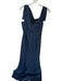 Black Halo Size 8 Navy Polyester Blend Cap Sleeve Cowl Neck Belted Gown Navy / 8