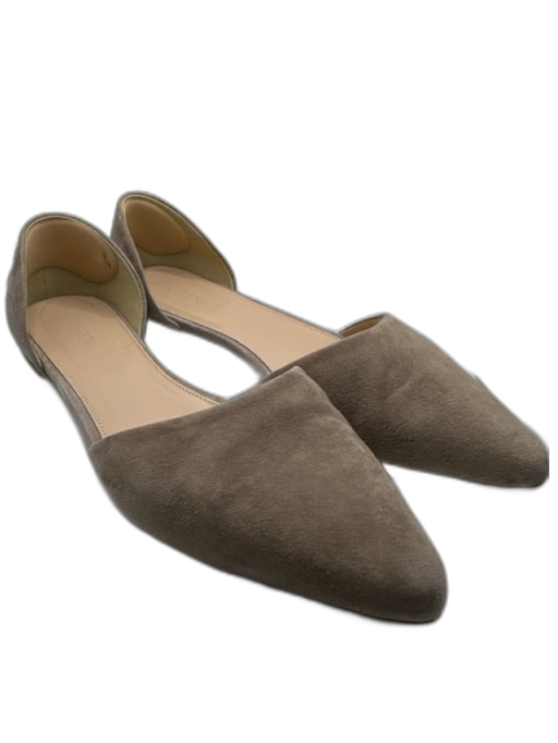 J. Crew Shoe Size 9 Taupe Suede Open Sides Flats Taupe / 9