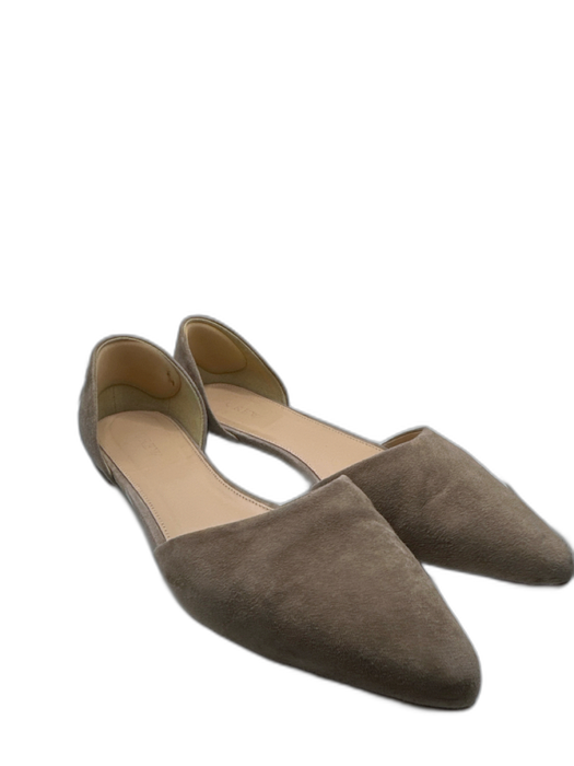 J. Crew Shoe Size 9 Taupe Suede Open Sides Flats Taupe / 9