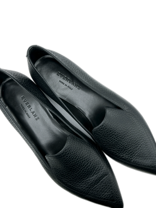 Everlane Shoe Size 9 Black Leather Pebbled Pointed Toe Loafers Black / 9