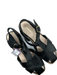 All Black Shoe Size 39 Black Leather Rubber Sole Caged Sandals Black / 39