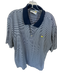 Augusta Natl Golf Size XL Navy & White Cotton Masters Logo Striped Golf Polo Navy & White / XL