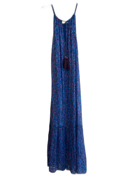 Lilly Pulitzer Size S Blue & Multi Viscose Animal Print Metalic Threading Dress Blue & Multi / S