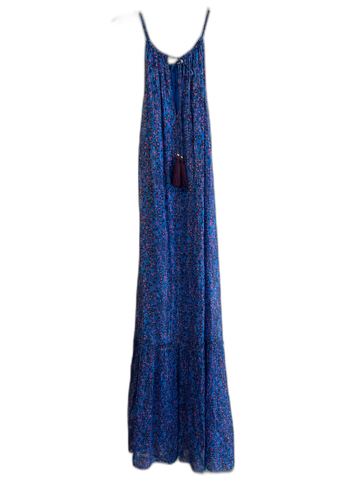 Lilly Pulitzer Size S Blue & Multi Viscose Animal Print Metalic Threading Dress Blue & Multi / S