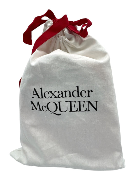 Alexander McQueen Orange & Silver Leather & Metal Knuckle Bar Hobo Skull Bag Orange & Silver / Mini